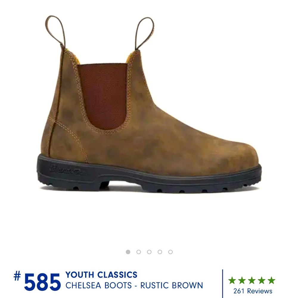 Blundstone 585 rustic brown boots US size 8